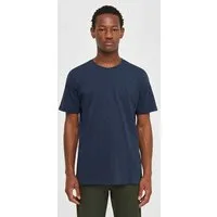 KnowledgeCotton Apparel KnowledgeCotton Apparel Herren Basic Tee "AGNAR" - GOTS/Vegan, Blau (insignia blue melange), – Produktbild 1 von 1
