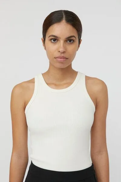 The Slow Label The Slow Label Geripptes Tank Top aus Bio- und recycelter Baumwolle / Wendbar, Ecru, – Produktbild 2 von 4
