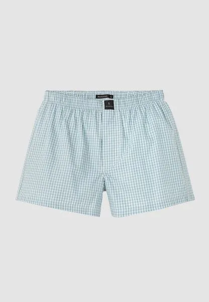 recolution Herren Boxershorts aus Bio-Baumwolle - AMARGO CHECK - recolution, Mineral blue/ white (mehrfarbig), – Produktbild 1 von 4