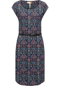 ragwear ragwear Shirtkleid Lilithe Ikat stylisches Damen Sommerkleid mit Taillengürtel – Produktbild 1 von 1