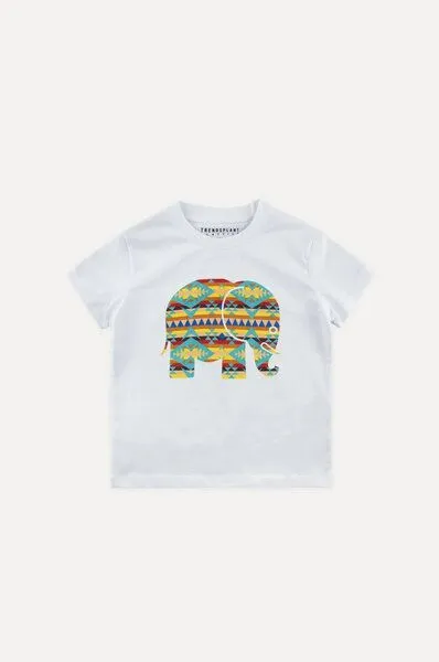 Trendsplant Trendsplant Kid's Organic Navajo Classic T-Shirt White, Weiß, – Produktbild 2 von 4