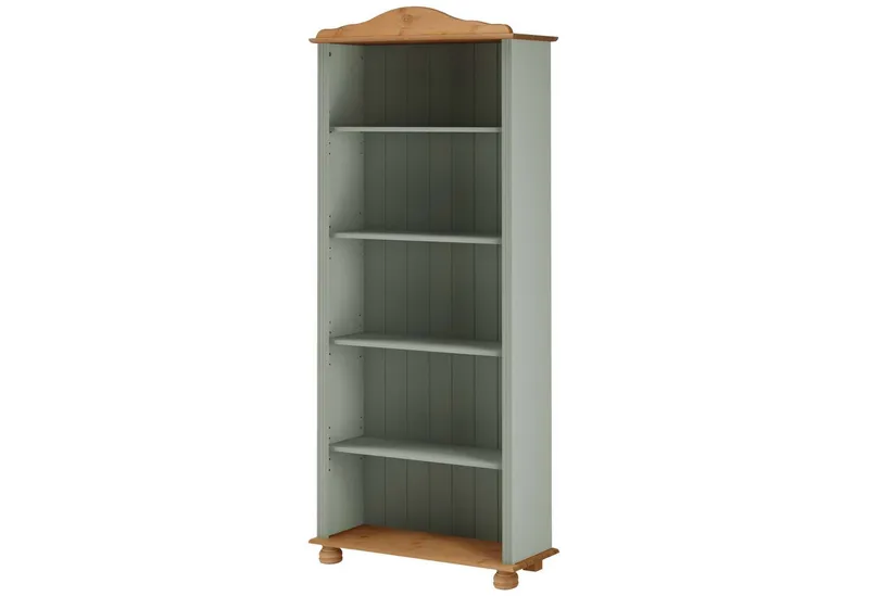 OTTO home Regal Mette Bücherregal mit 5 offenen Fächern, aus massivem Kiefernholz, in unterschiedlichen Größen und Farben, Grün, – Produktbild 2 von 4