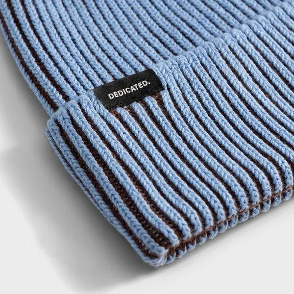 Dedicated Dedicated Strickmütze Hevaman Beanie, Blau braun, – Produktbild 2 von 3