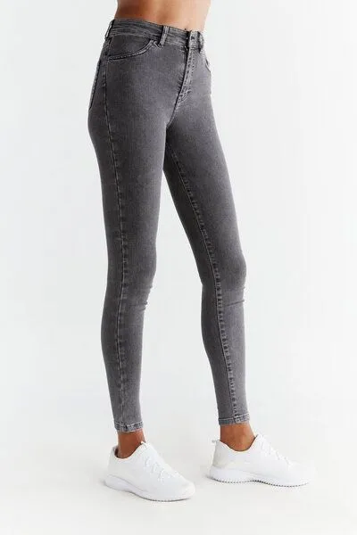 Evermind Evermind W's Skinny Fit-WD1015, Iron gray, – Produktbild 3 von 5