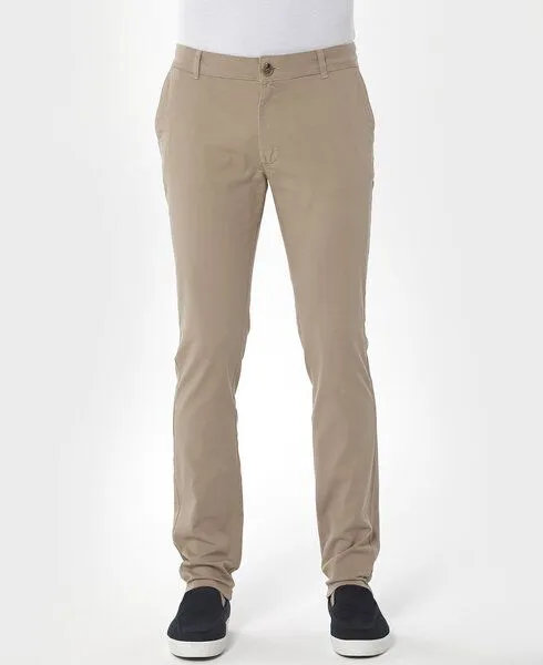ORGANICATION ORGANICATION Slim Chino-Hose aus Bio-Baumwolle, Natur(beige), – Produktbild 1 von 3