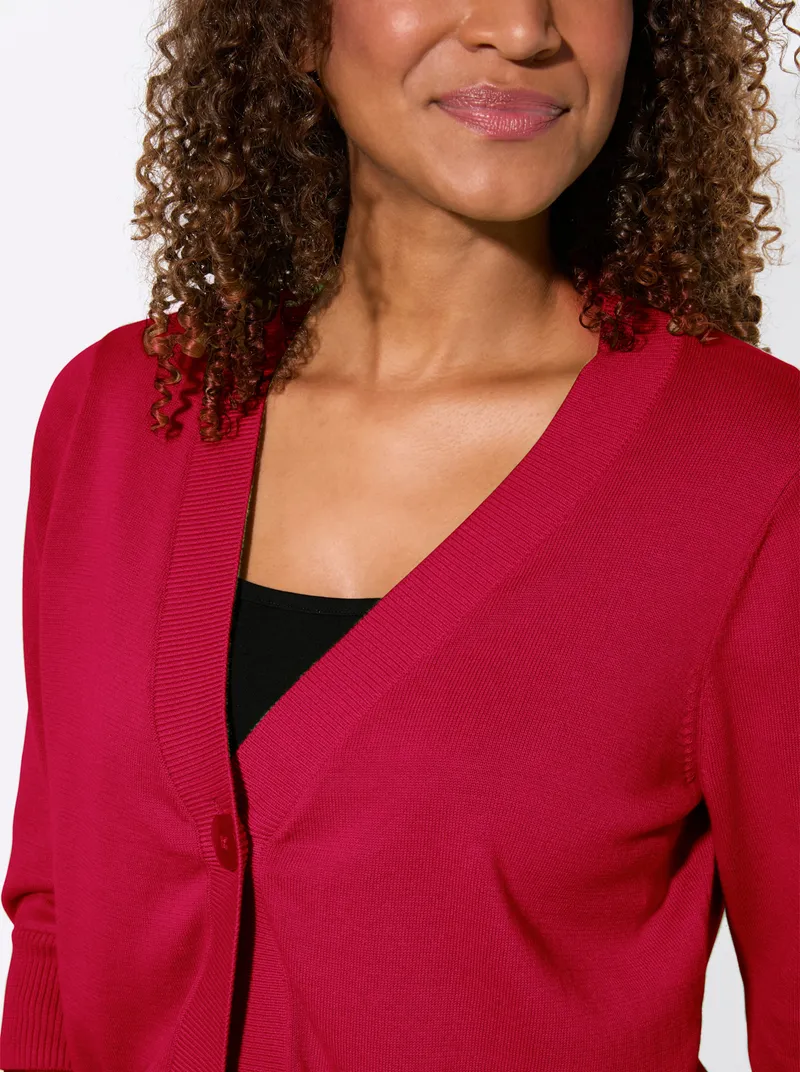 Witt Feinstrickjacke, Rot, – Produktbild 2 von 2
