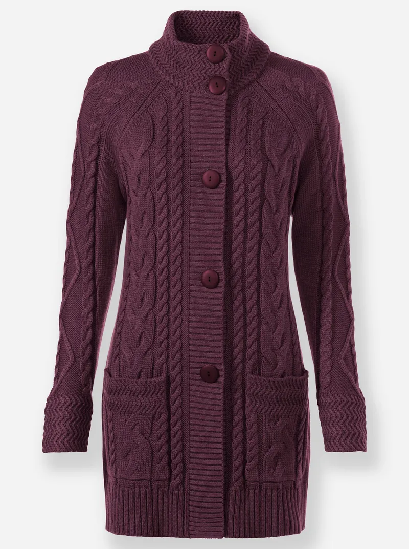 Witt Longstrickjacke, Burgund, – Produktbild 1 von 2