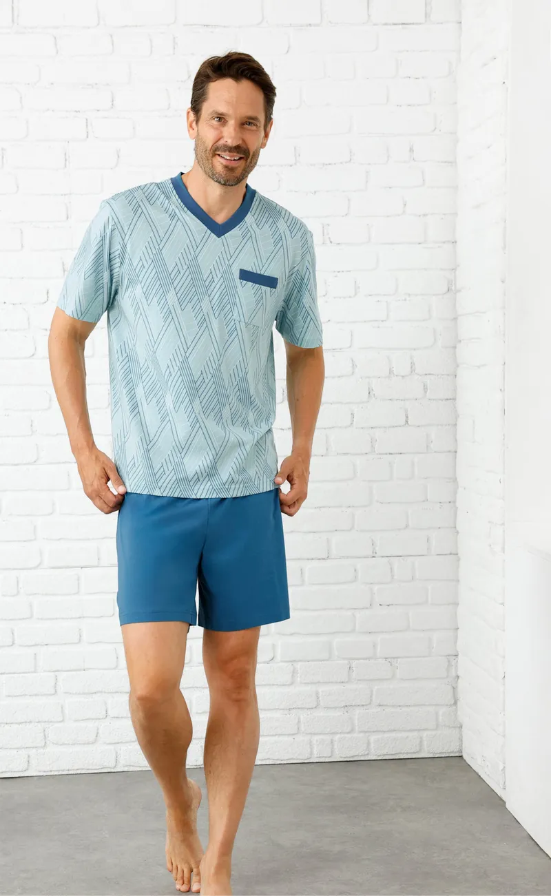 wäschepur men Shortys marine-bedruckt + topas-bedruckt, Marine-bedruckt + topas-bedruckt, – Produktbild 3 von 3