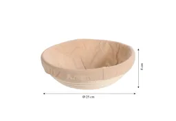 Kesper Kesper Gärkörbchen aus Rattan mit herausnehmbarem Textilfutter, rund, Ø 25 cm – Produktbild 1 von 1
