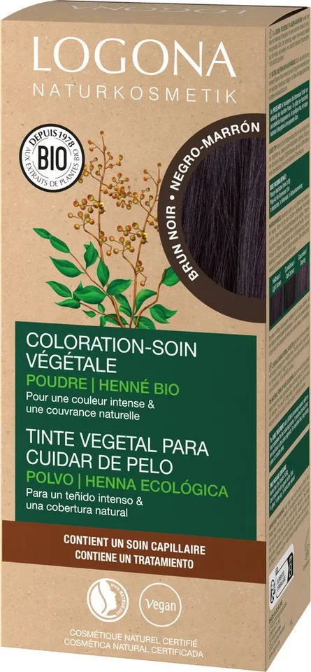 LOGONA LOGONA Pflanzen-Haarfarbe-Pulver schwarzbraun – Produktbild 5 von 6