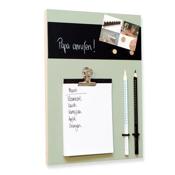 klotzaufklotz klotzaufklotz Memoboard Mini Linoleum, Blassgrün, – Produktbild 2 von 4