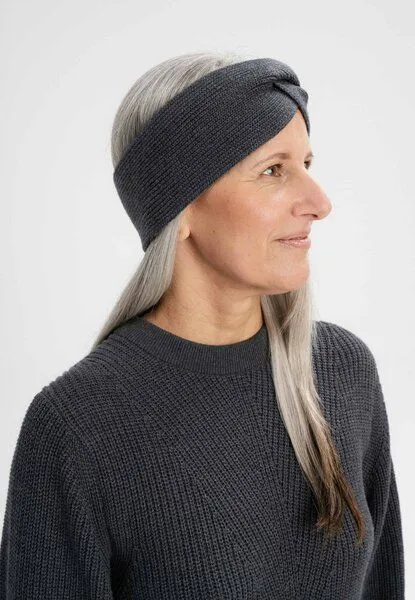 MELA Stirnband MEENA | von MELA | Fairtrade & GOTS zertifiziert, Anthrazit melange, – Produktbild 1 von 4