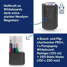 magnetoplan magnetoplan Stifteköcher "ecoAware" MEDIUM 130 x 100 x 60 mm, RC-PET Filz grau – Produktbild 1 von 1