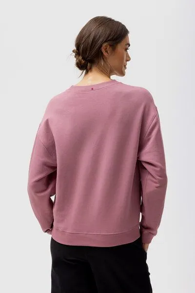 People Wear Organic People Wear Organic Sweat Pullover, rosa uni, Rose, – Produktbild 3 von 4