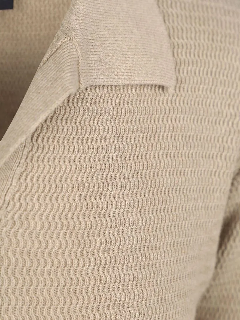 Suitable Suitable Pullover Riva Structure Melange Sand - Größe XL, Beige, – Produktbild 5 von 5
