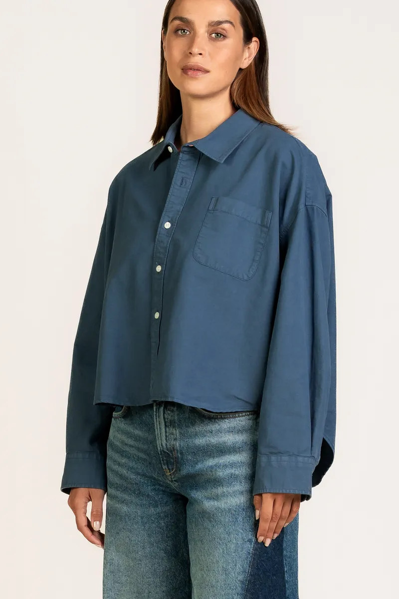 Kuyichi Kuyichi Damen vegan Bluse Bonnie, Blau, – Produktbild 2 von 3