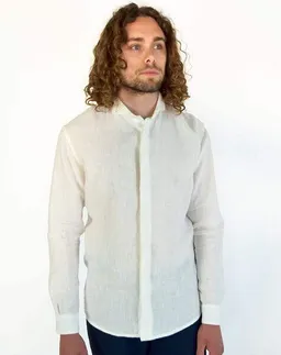 Aatise Aatise Zenith - Reines Leinenhemd Farbe Weiss slim fit - made in France – Produktbild 1 von 1