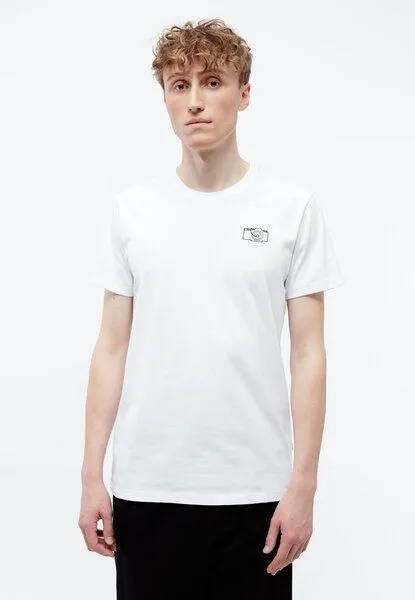 Givn Berlin Givn Berlin T-Shirt GBCOLBY (CAMERA) aus Bio-Baumwolle mt Stickerei, White, – Produktbild 1 von 4
