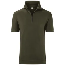 HAKRO HAKRO Zip-Shirt Piquè ECO #534 Gr. L olive – Produktbild 1 von 1