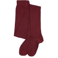 grödo grödo Damen Strumpfhose Kringelmuster Bio Baumwolle Elasthan, Burgund, – Produktbild 1 von 1