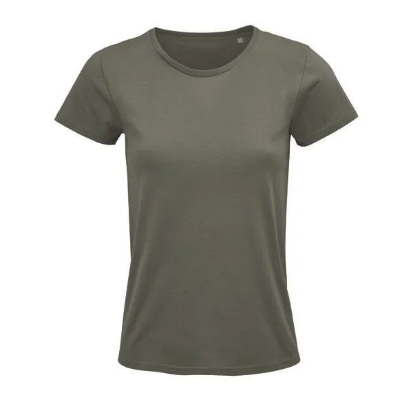 Sol's Sol's Damen T-Shirt Kurzarm Rundhals aus Bio - Baumwolle, Khaki, – Produktbild 1 von 4