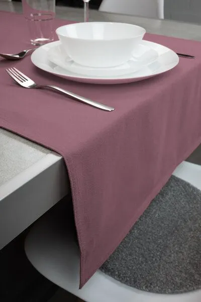 jilda-tex jilda-tex Tischläufer Renforce 100% Bio-Baumwolle Uni 50x160cm, Mauve, – Produktbild 2 von 4