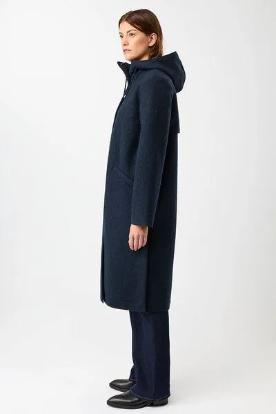 LangerChen LangerChen Kapuzenmantel aus Walk mit Membran, Navy (blau), – Produktbild 3 von 4