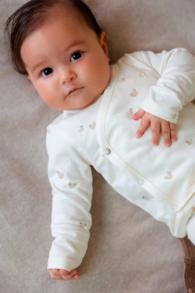 Noppies Newborn Langarmshirt Nour, Weiss, – Produktbild 5 von 6