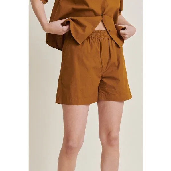 Basic Apparel Basic Apparel Shorts SILJE aus Bio-Baumwolle, Braun (tapenade), – Produktbild 1 von 2