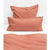erlich textil erlich textil Fred Kopfkissenbezug aus weicher Bio-Baumwolle, made in Europe, Rostrot, – Produktbild 1 von 3