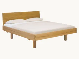 Massivholzbett "Verona" | Schwarznuss geölt | 49 cm | 90x200 cm | durchgehend – Produktbild 1 von 1