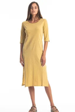 RAVENS VIEW IBIZA RAVENS VIEW IBIZA Damen vegan Kleid Mia Gold – Produktbild 1 von 1