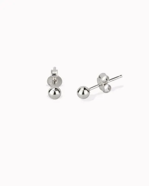 lille mus lille mus Ohrstecker 'Kugel' 925 Silber, Silber, – Produktbild 2 von 2