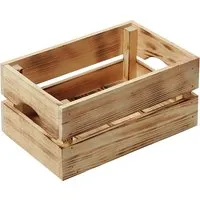 Kesper KESPER Dekokiste aus Kiefernholz geflammt, mit Griffen, 30 x 20 x 15 cm – Produktbild 1 von 1