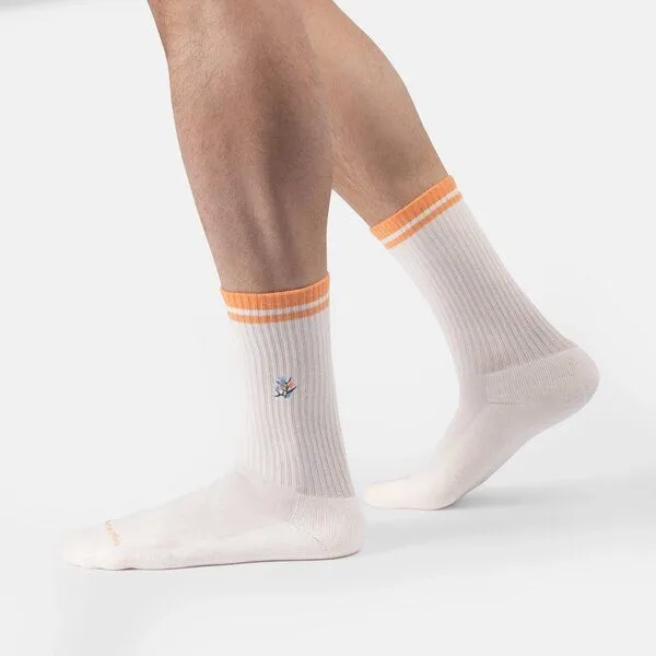 Natural Vibes Natural Vibes Plant Socken | Bio GOTS | Naturweiße Tennissocken | Blumen | Herren Damen Socken | Unisex – Produktbild 2 von 4