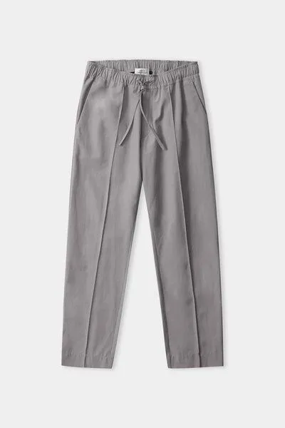 About Companions About Companions Sommerliche Kordelzughose MAX aus Tencel-Mix, Grau (stone grey tencel), – Produktbild 1 von 4
