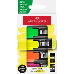 Faber-Castell Faber-Castell 4er-Set Mini-Textmarker "TXTLNR", neon – Produktbild 1 von 1