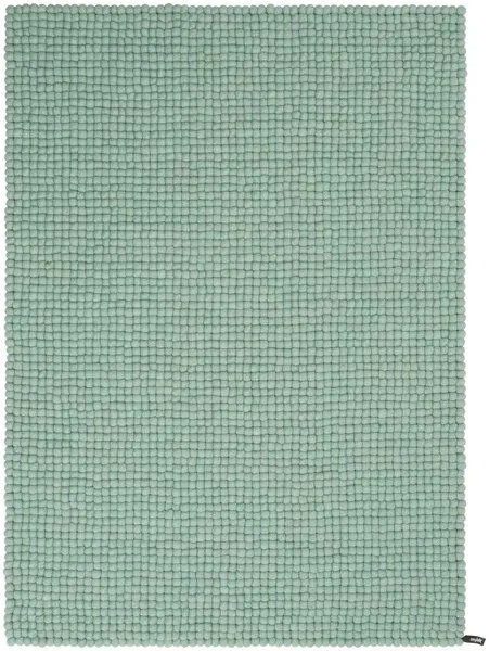 myfelt myfelt Filzkugelteppich rechteckig, 100% Schurwolle, Türkis (fine), – Produktbild 1 von 4