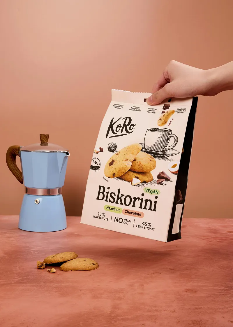 KoRo Biskorini Hazelnut Chocolate Chip Cookie | 250 g – Produktbild 1 von 5