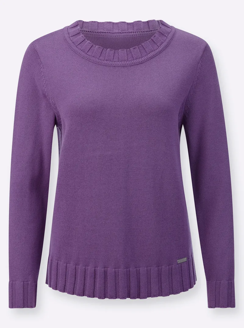 Witt Langarm-Pullover lila, Lila, – Produktbild 1 von 2