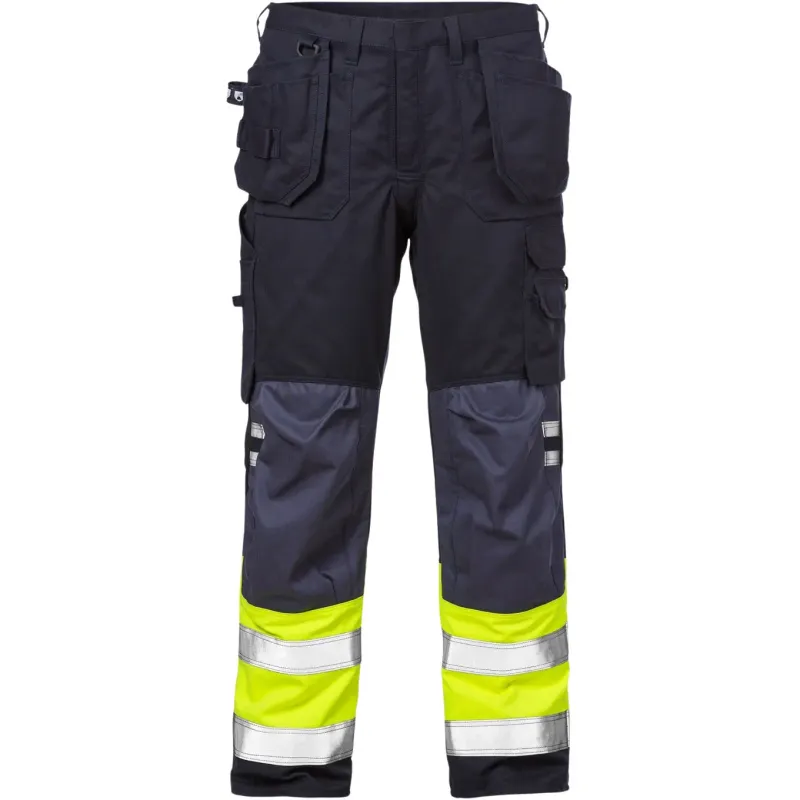 Fristads Hochsichtbare Arbeitshose Klasse 1 Fristads 2074 ATHS, Jaune, – Produktbild 1 von 2