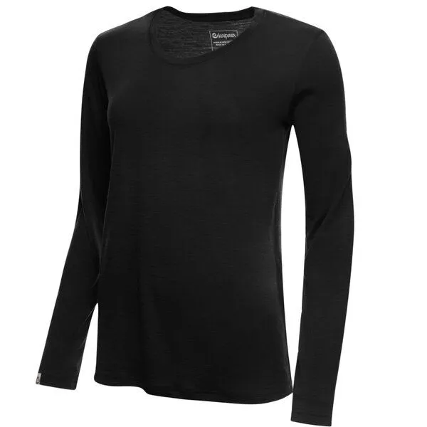 Kaipara - Merino Sportswear Kaipara - Merino Sportswear Merino Shirt Langarm Regularfit 200 Damen, Schwarz, – Produktbild 2 von 2