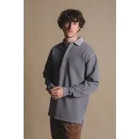 Trendsplant Trendsplant Herren vegan Pullover Polo Essential Pigment Zinn Grau – Produktbild 1 von 1