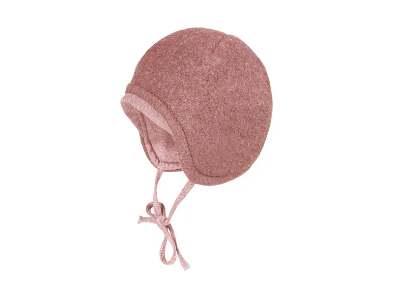 Maximo Baby Mütze Bio-Schurwolle Fleece heiderose-meliert Gr. 43, Rosa, – Produktbild 1 von 2