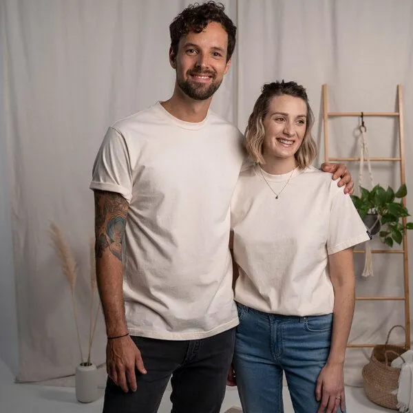 Vresh Clothing Vresh Clothing Vred - Oversized unisex T-Shirt aus Biobaumwolle, Ecru, – Produktbild 1 von 4
