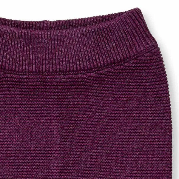 Sense Organics Sense Organics Babyhose aus Strick, Modell ELLIOOT, Bordeauxrot melange, – Produktbild 2 von 3