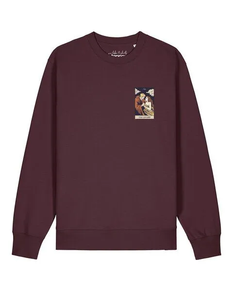 watapparel watapparel Sweatshirt Unisex Tarot The Lovers, Red brown, – Produktbild 1 von 2