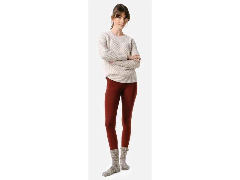Living Crafts LIVING CRAFTS - Damen Leggings - Rot (92% Bio-Baumwolle; 8% Elasthan (ROICA™V550)), Nachhaltige Mode, Bio Bekleidung, Rot, – Produktbild 2 von 2