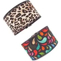 Seegarn Seegarn Wende-Armband 4cm, Leopard (braun) / paisley gr (schwarz), – Produktbild 1 von 1