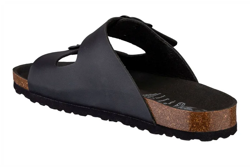 Lico Lico Pantolette Bioline Man Vegan Pantolette, Schwarz, – Produktbild 4 von 5